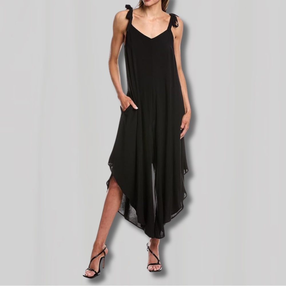 Vince Camuto Black Jumpsuit with Tie Straps